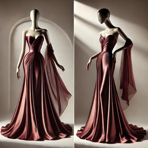 Silk Elegance Evening Gown